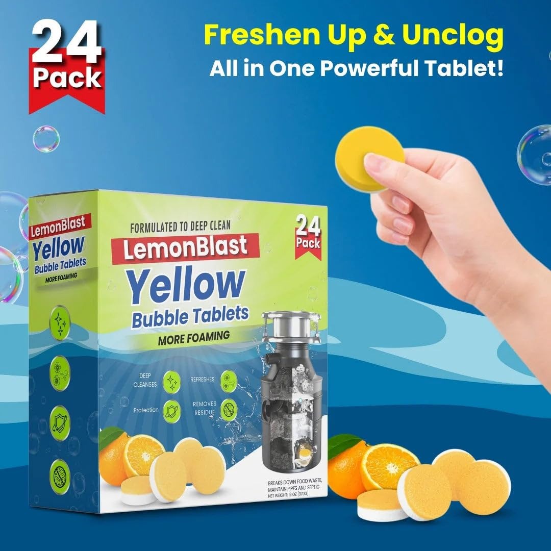 (24Pcs) LemonBlast® Magic Yellow Bubble Tablets