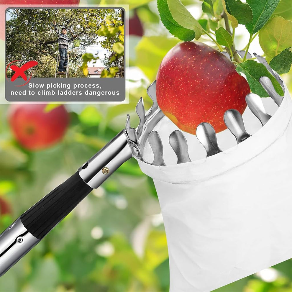 PickPack® – Premium Fruit Picker Basket Tool with Storage Bag