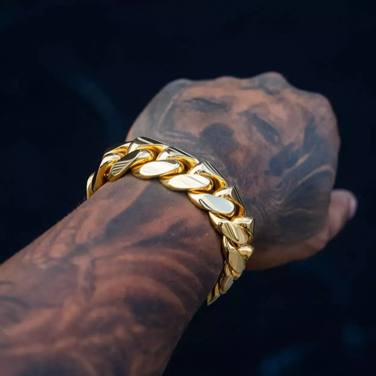 KingCuff® - Premium Gold Cuban Bracelet Men