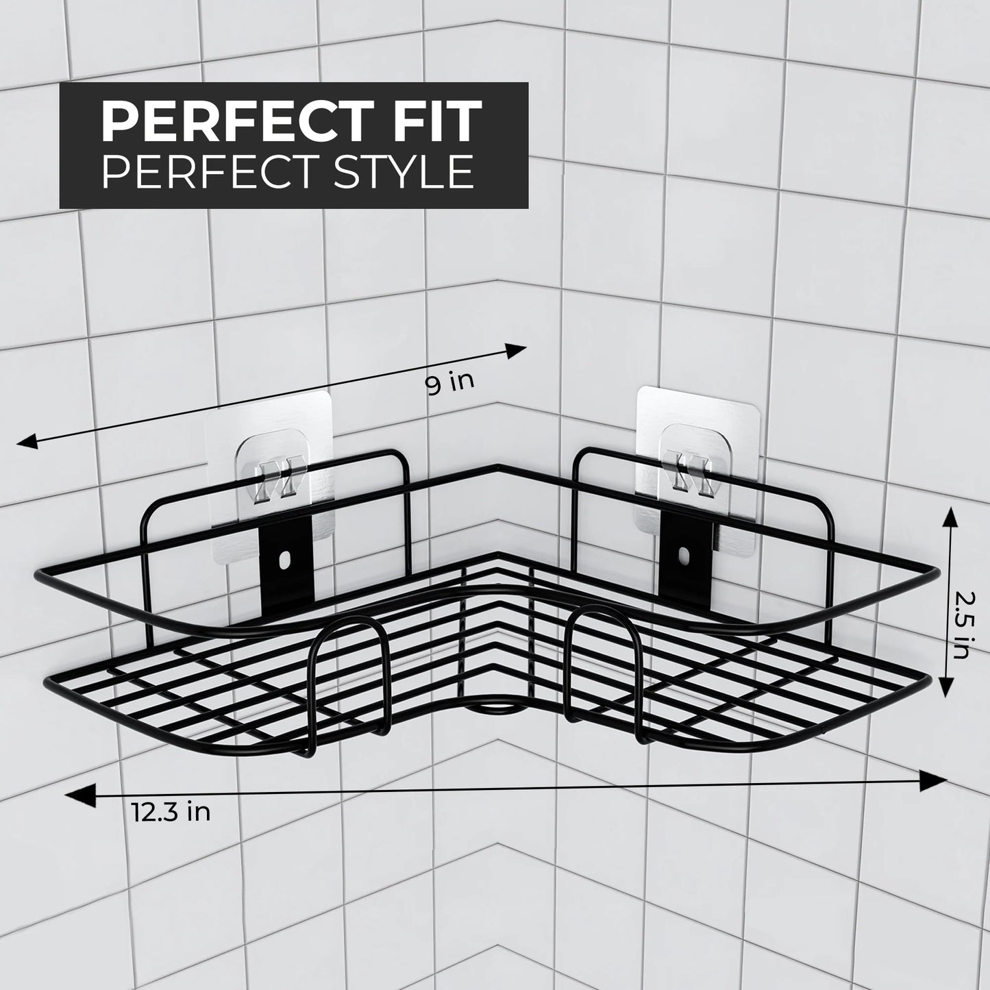 (BUY 1 GET 1 FREE) CornerPro® - Premium No-Drill Bathroom Corner Shelves