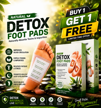 (BUY 1 GET 1 FREE) Detox Foot Patch Natural ingredients (Pack of 20)